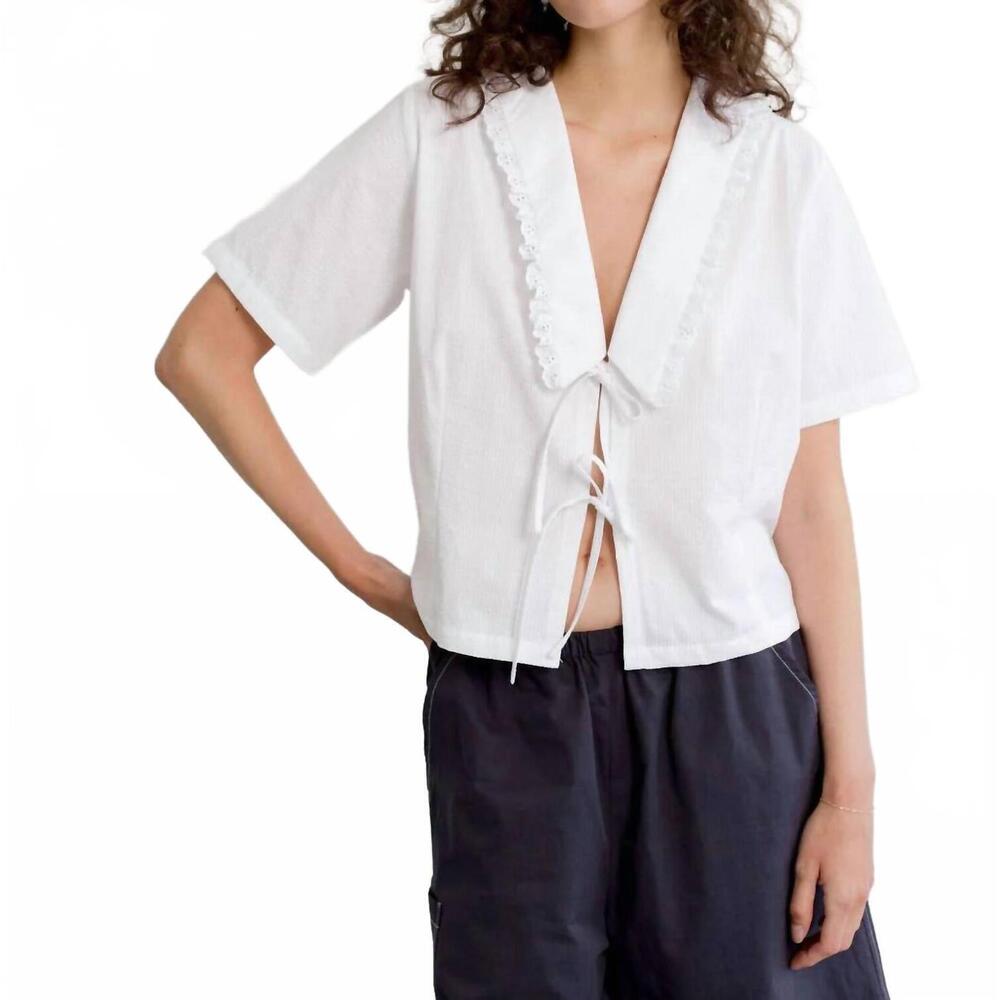 NEW A BRONZE AGE marinero top in solstice white